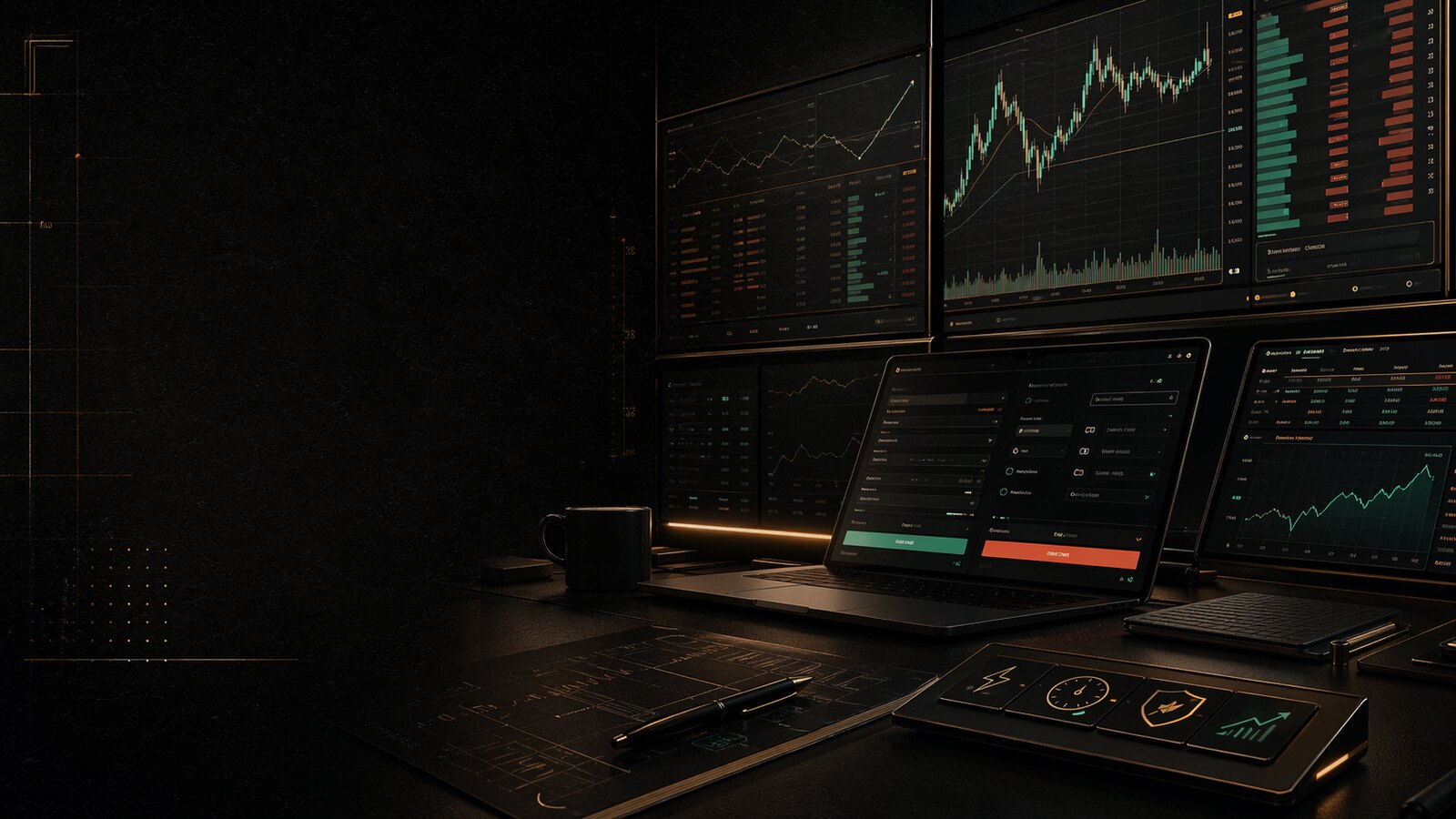 Editorial futures trading workspace illustrating fast execution and exchange workflow for the Blofin review