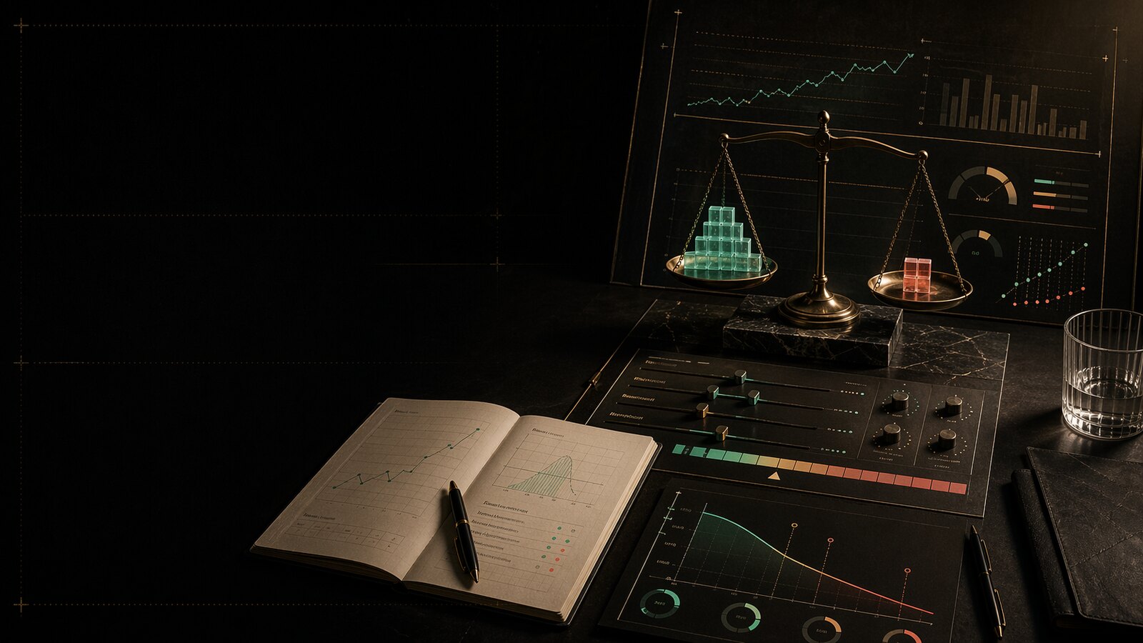 Editorial risk management image showing position sizing controls, leverage planning, and the 1 percent risk rule